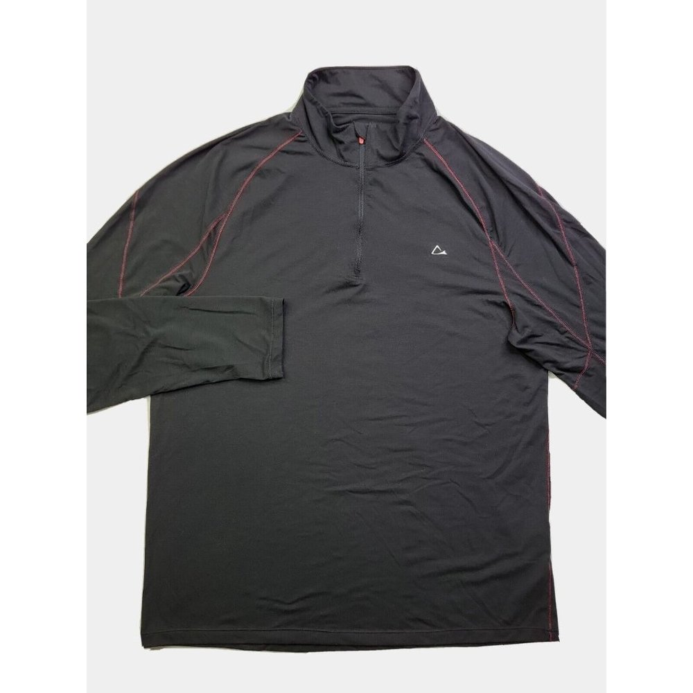 Paradox DriRelease Men L Black Lightweight Merino Blend Sweater 1/4 Zip Pullover